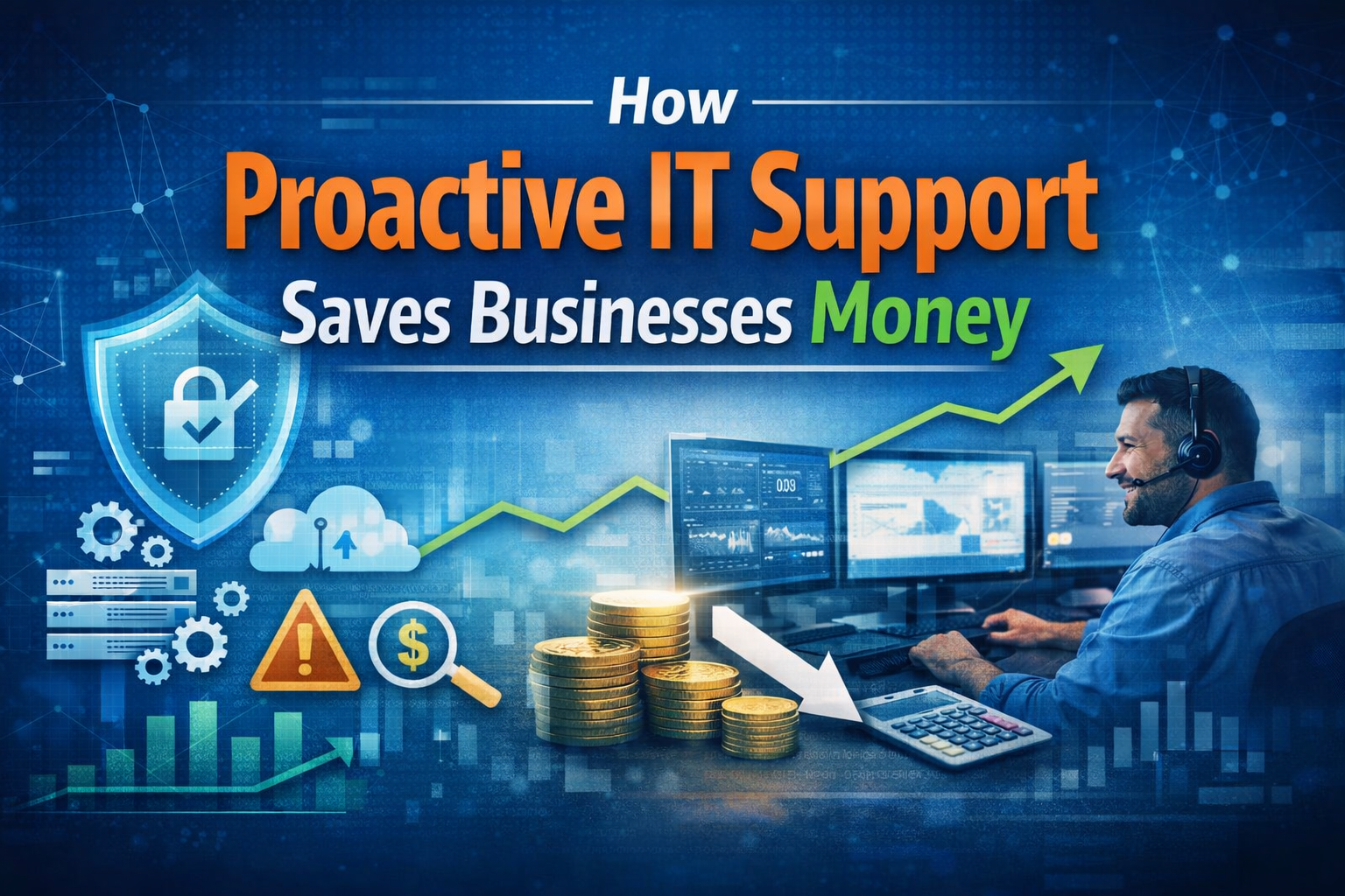 Abstract technology background representing modern IT solutions